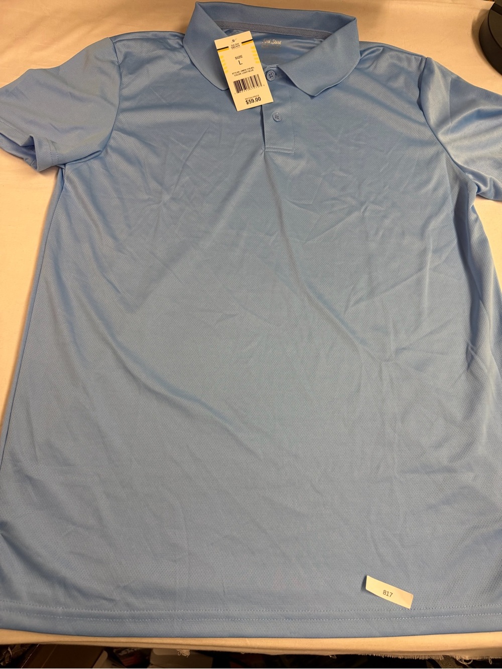 Light Blue Men's Polo Shirt - Classic Performance